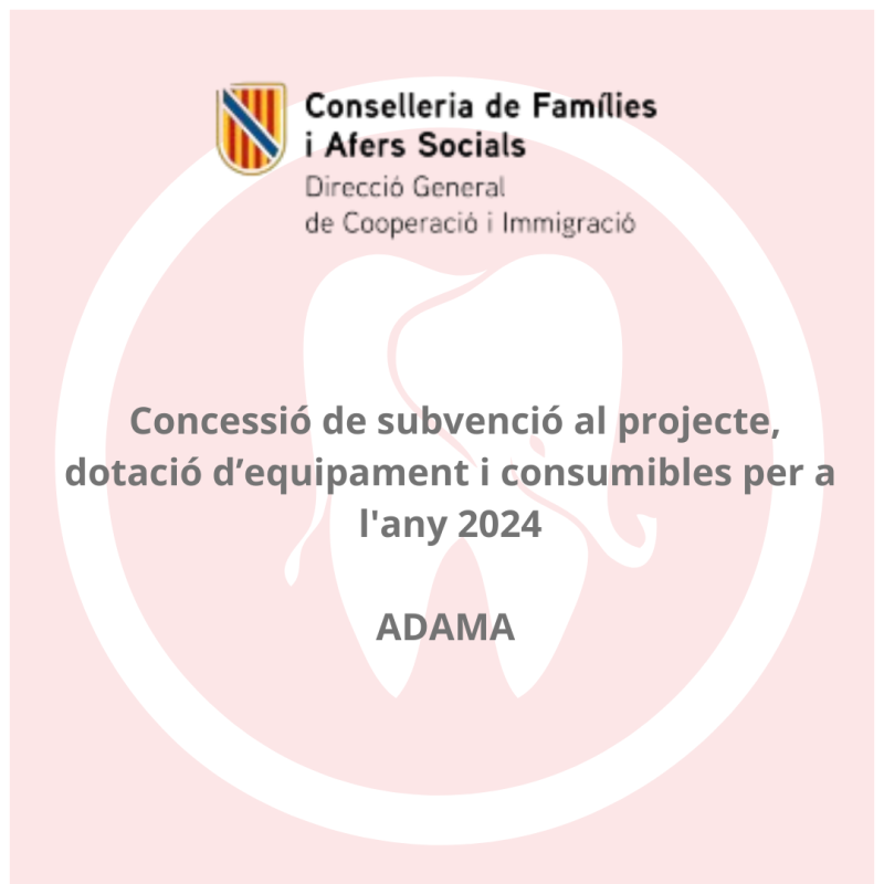 Concessió de subvenció des de la Conselleria de Famílies i Afers Socials