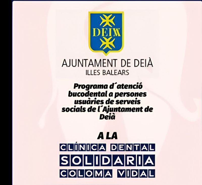 Concessió de subvenció de l´Ajuntament de Deià a la Clínica Dental Solidaria Coloma Vidal